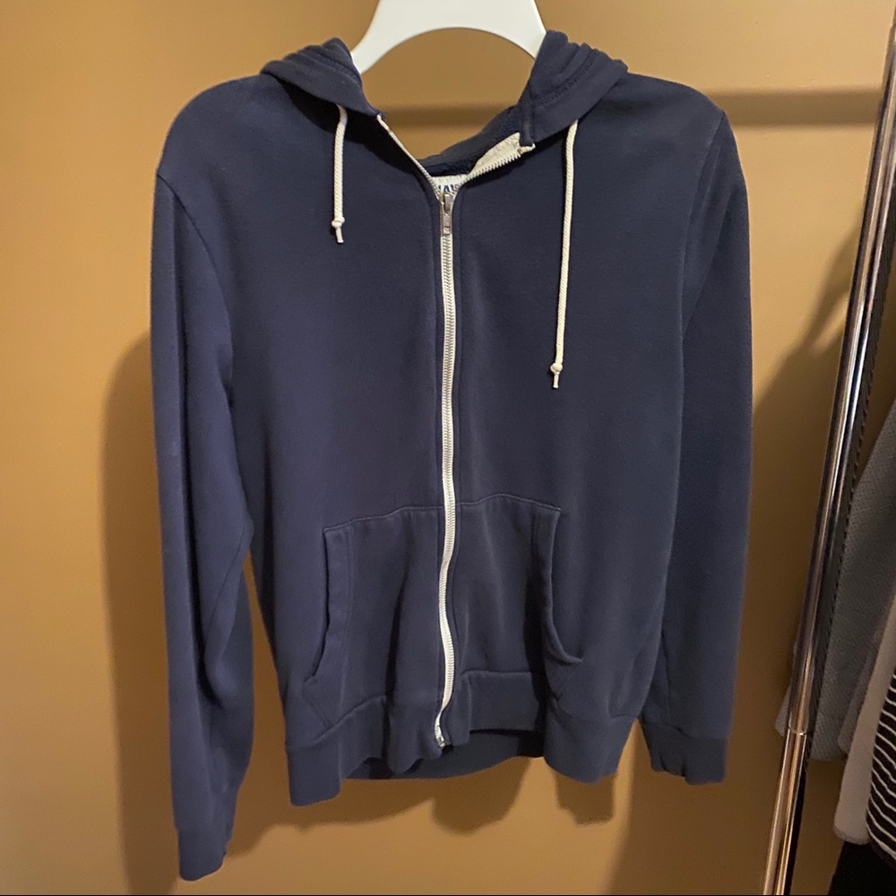 Old navy blue zip up sweater S